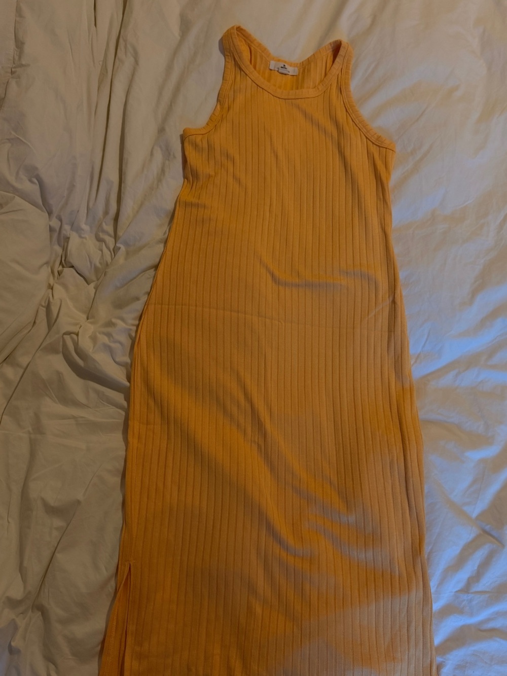 Ribbed Tank Rip Curl Midi Dress - Orange